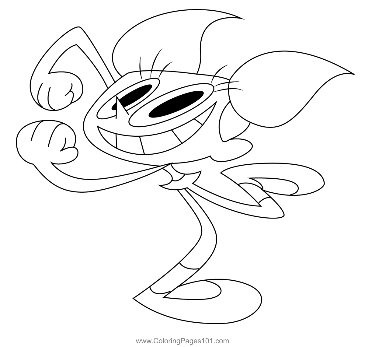 Dancing Dee Dee Coloring Page for Kids Free Dexter's Laboratory Printable Coloring Pages