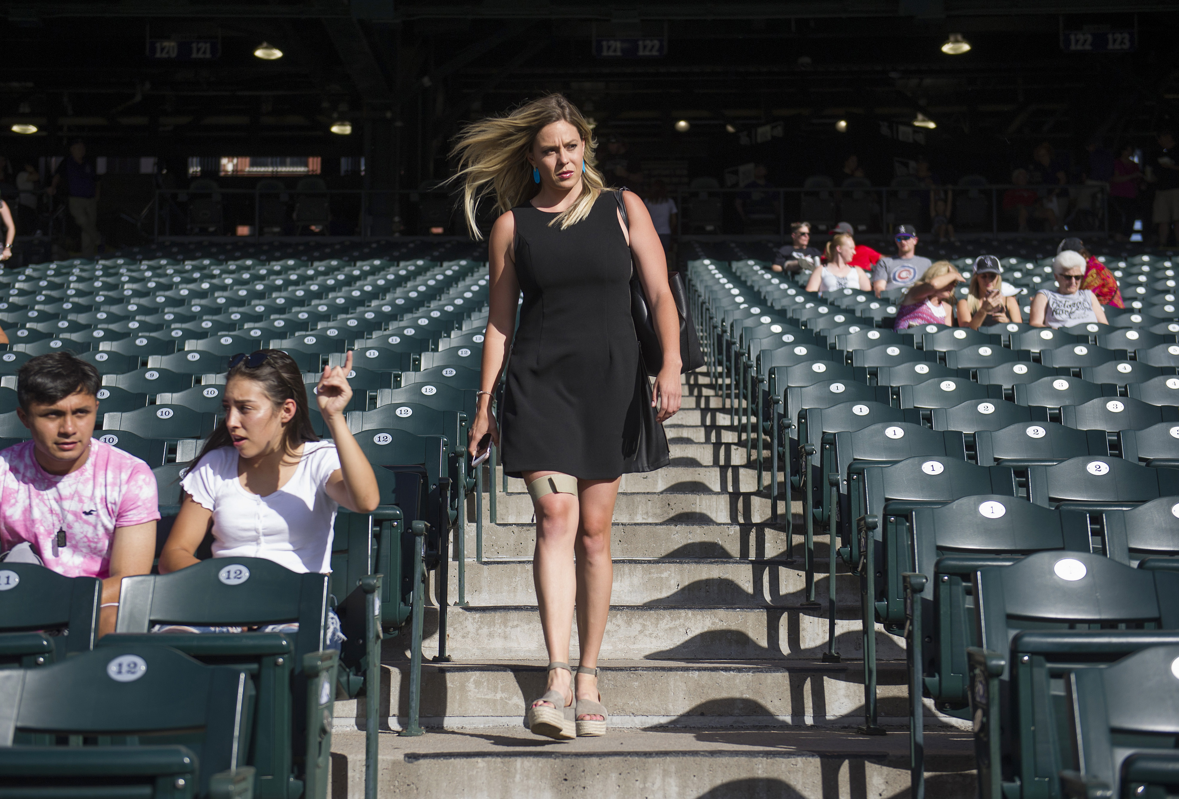 Taylor McGregor, TV reporter for Rockies, gives thanks to late father, Keli