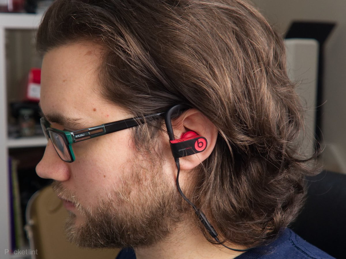 beats powerbeats pro with glasses