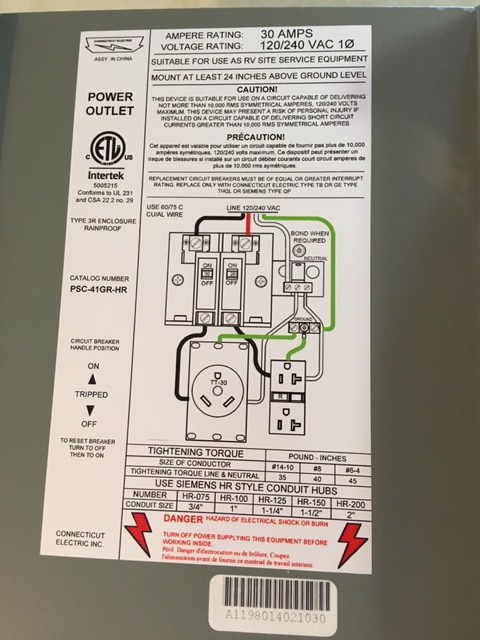 Wiring Diagram For 30 Amp Rv Receptacle - Wiring Diagram and Schematic