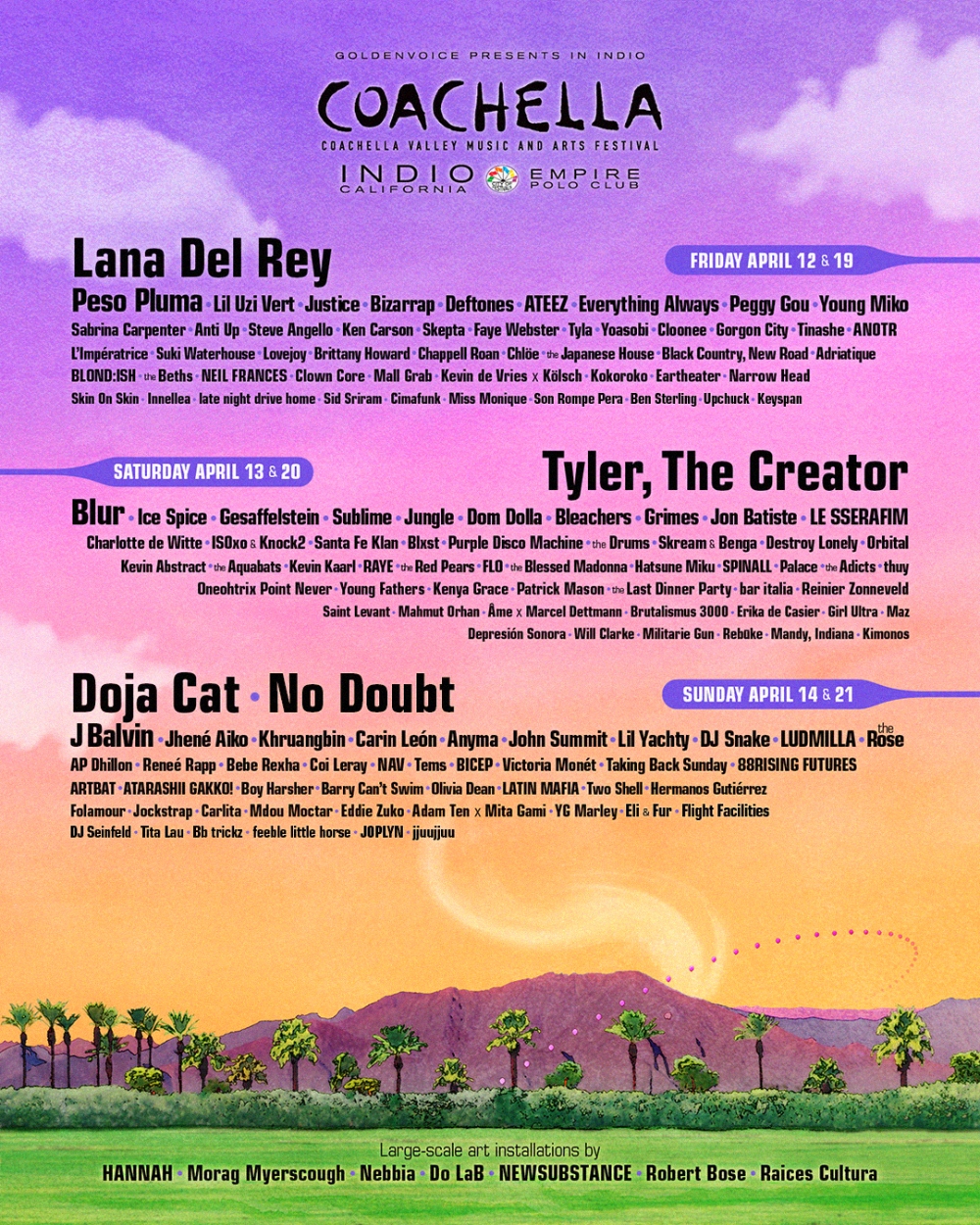 Coachella 2024 the lineup! • EDM Lab