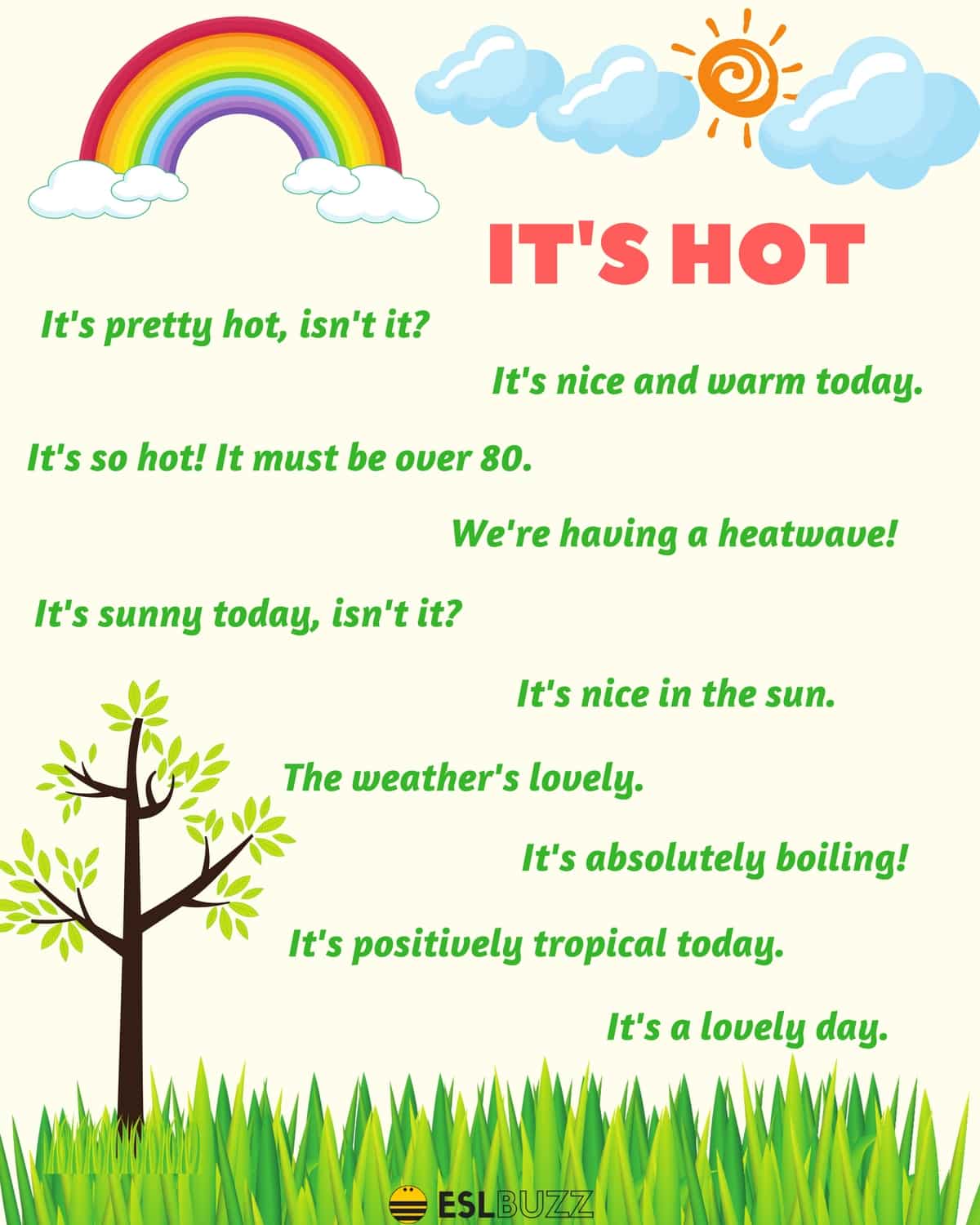 Useful Phrases Describing The Weather In English Eslbuzz Learning English