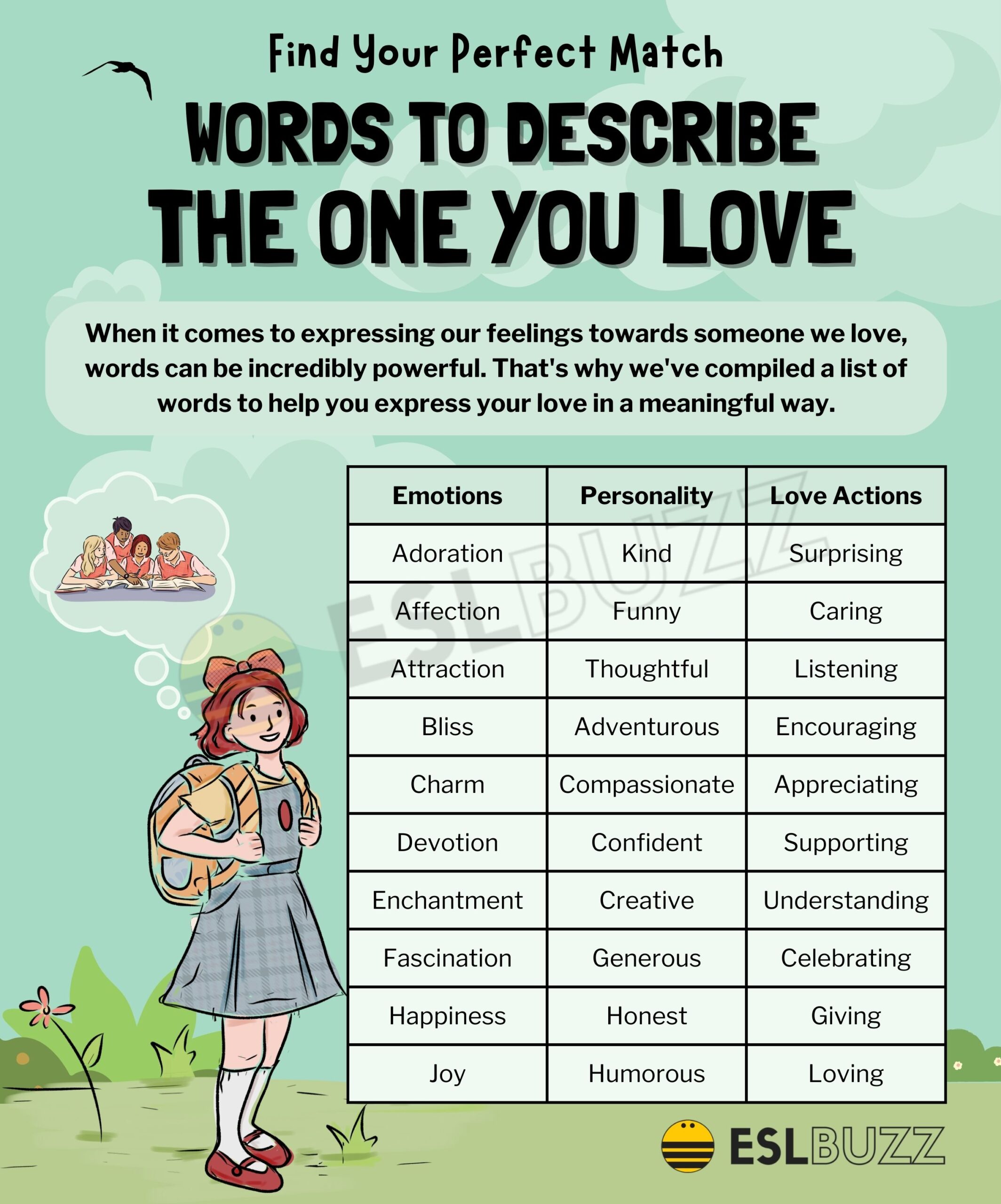 25 Heartwarming Words to Describe Someone You Love Expand Your