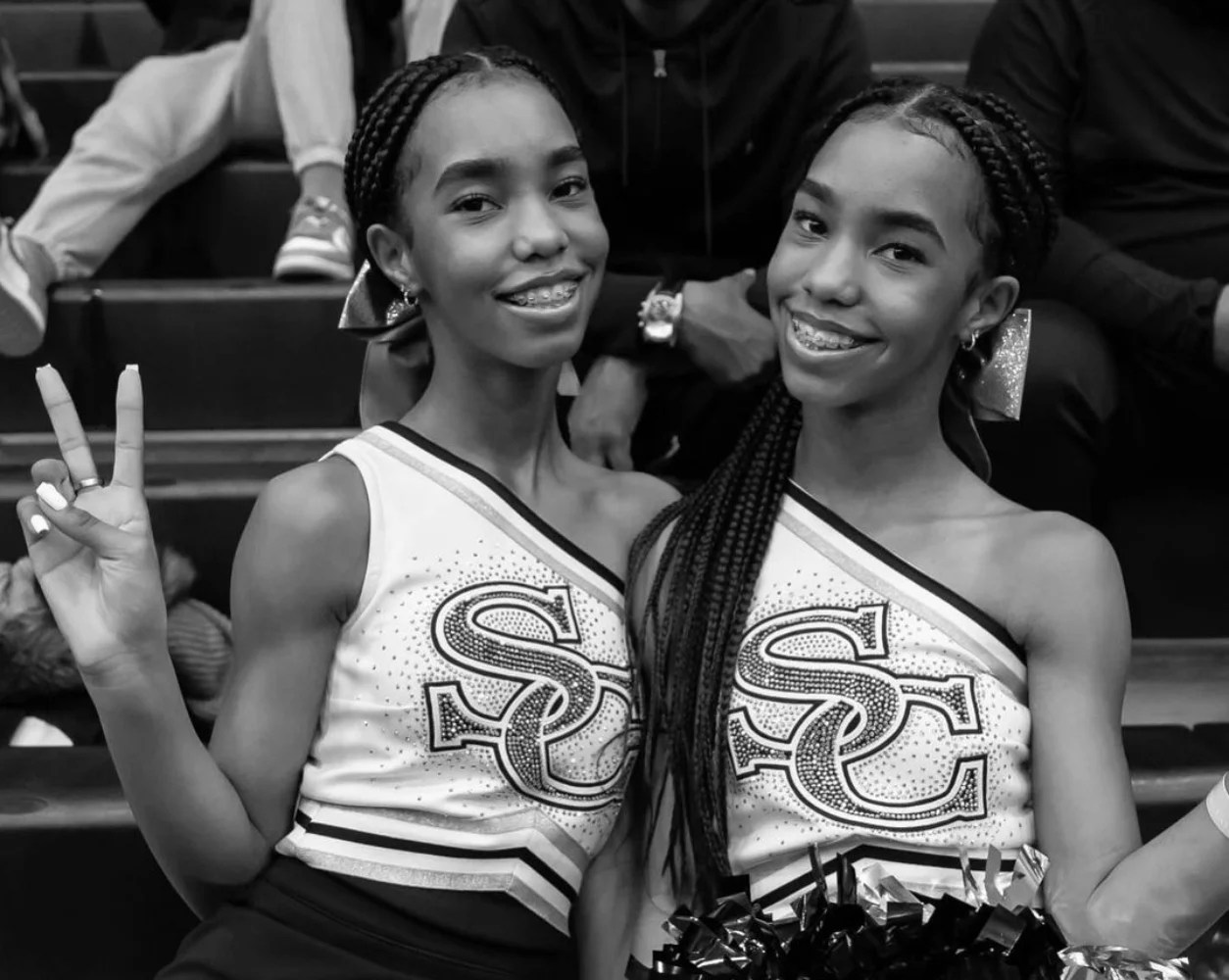 The Combs Twins Show Off Their Cheerleading Chops In Front Of Their