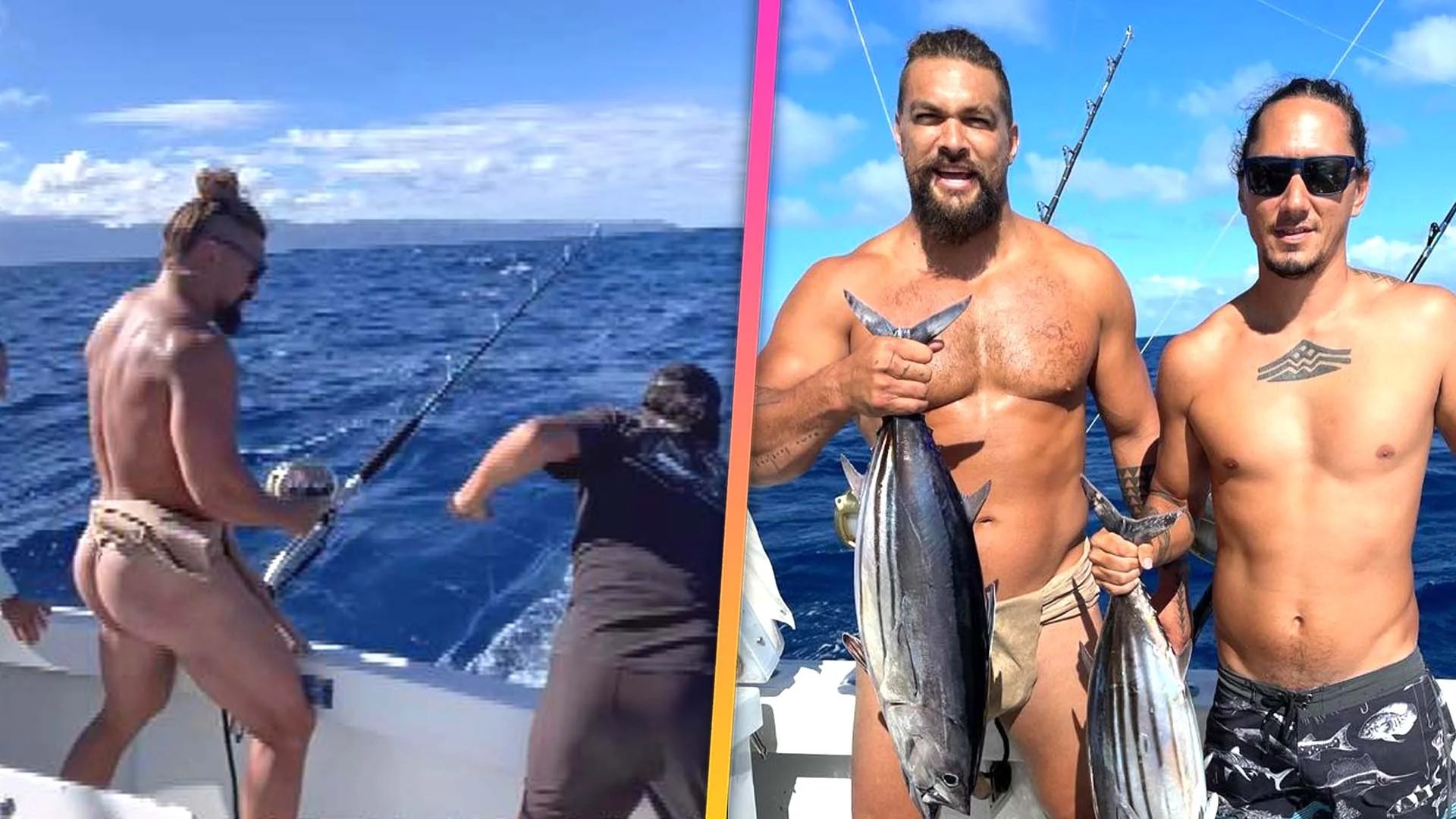 Jason Momoa Bares His Butt During Fishing Trip