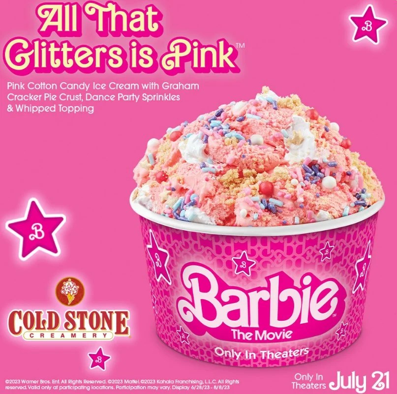 Cold Stone Creamery Releases New Barbie MovieThemed Pink Cotton Candy