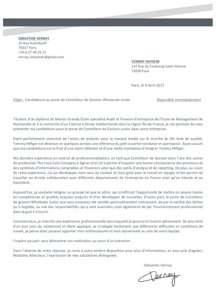 LETTRE DE MOTIVATION Fichier PDF