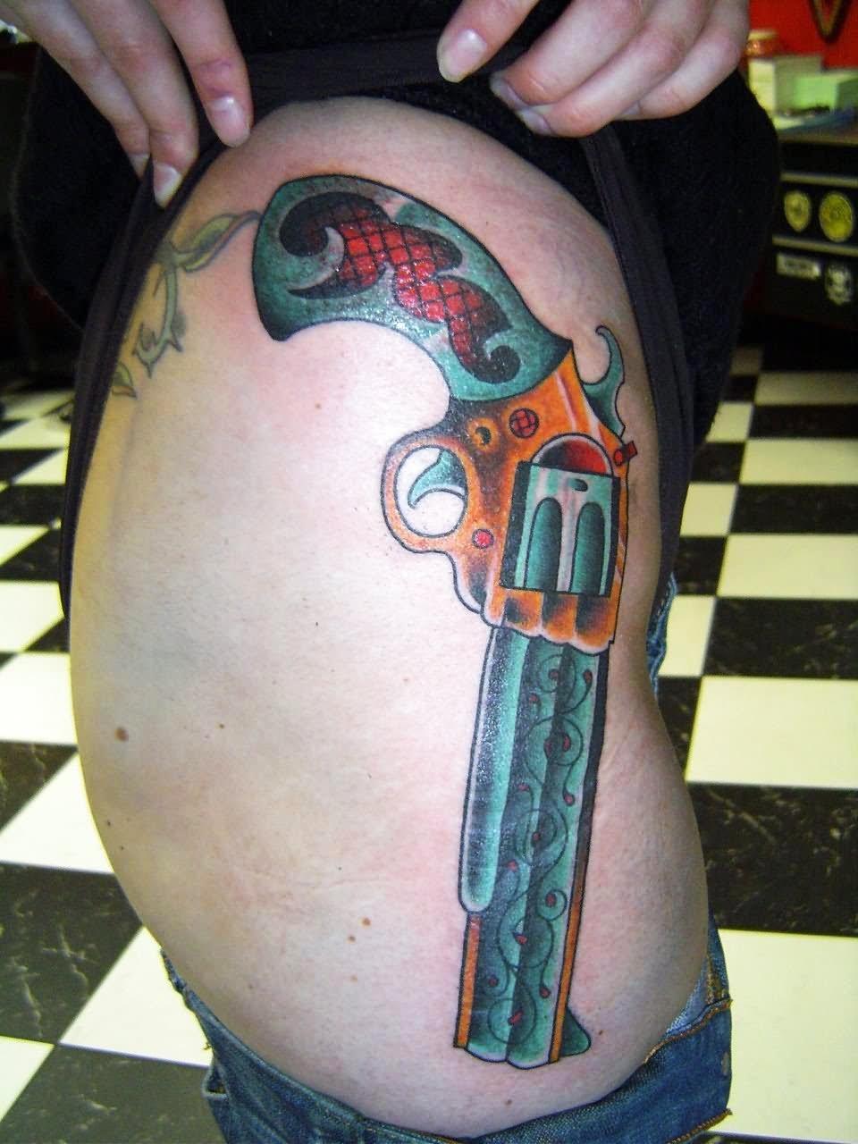20 Gun Tattoo Designs For Women Flawssy