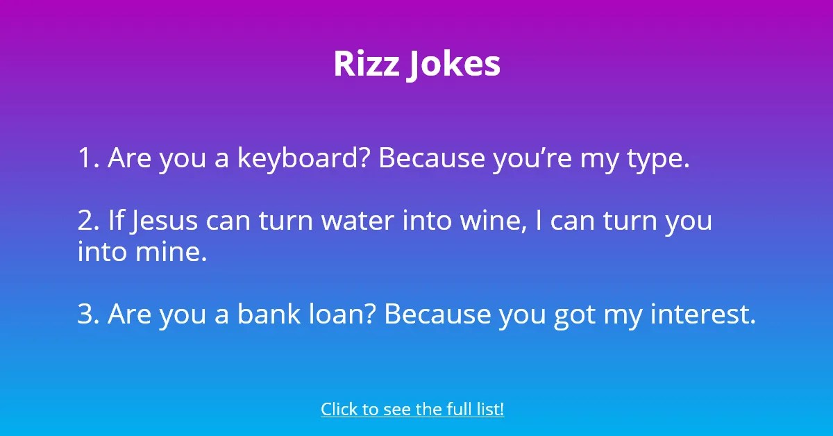 100+ Rizz Jokes and Puns Followchain