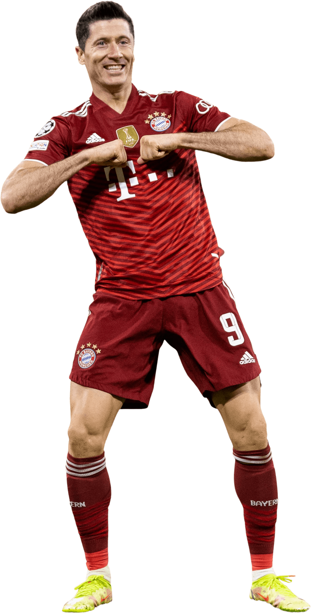 Robert Lewandowski Bayern Munich football render FootyRenders