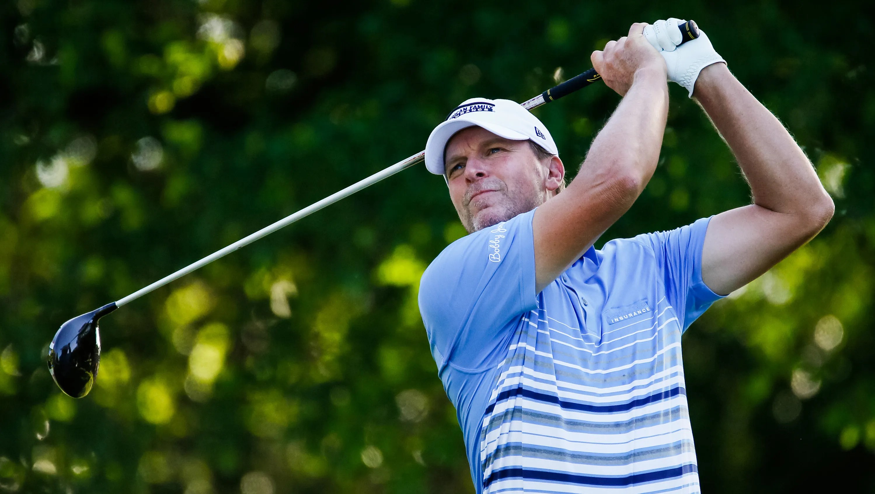 Steve Stricker at home on two tours, in contention at Colonial