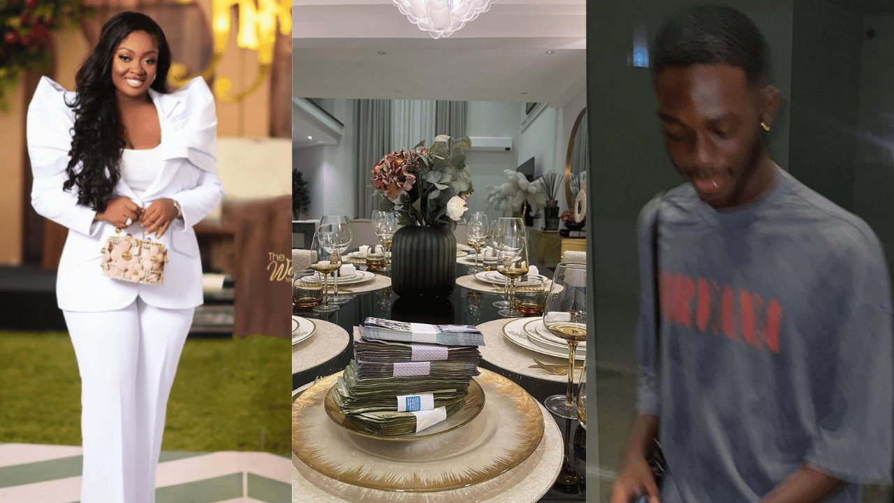 Jackie Appiah's son flaunts cash GhPage