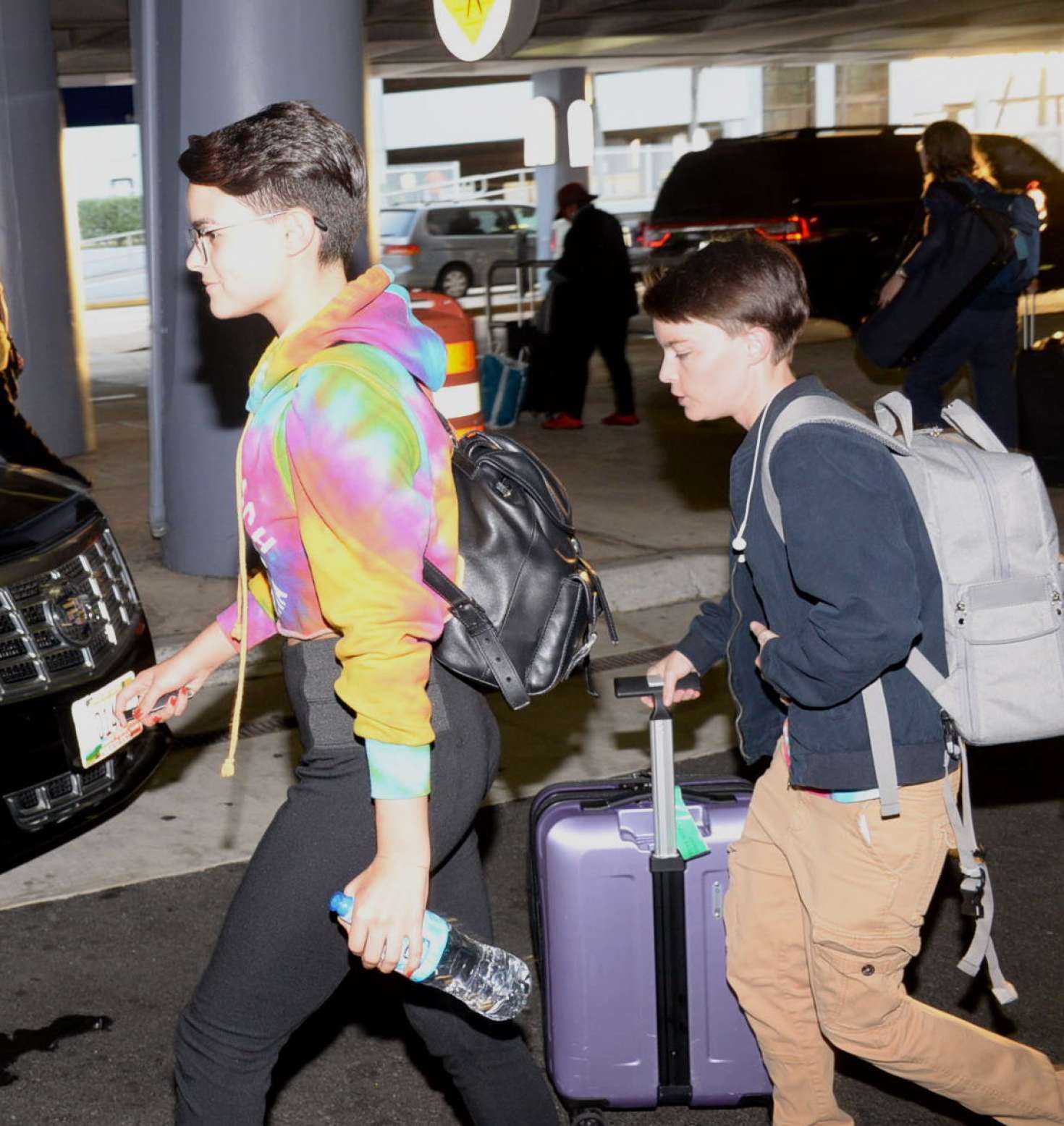 Brianna Hildebrand and girlfriend at LMM airport 09 GotCeleb