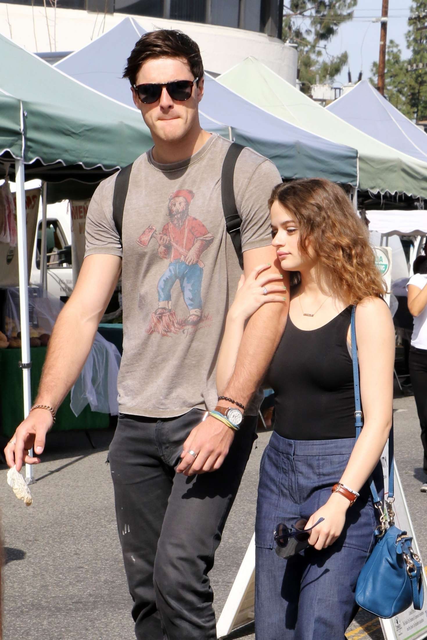 Joey King with boyfriend Jacob Elordi at the Farmers Market 14 GotCeleb