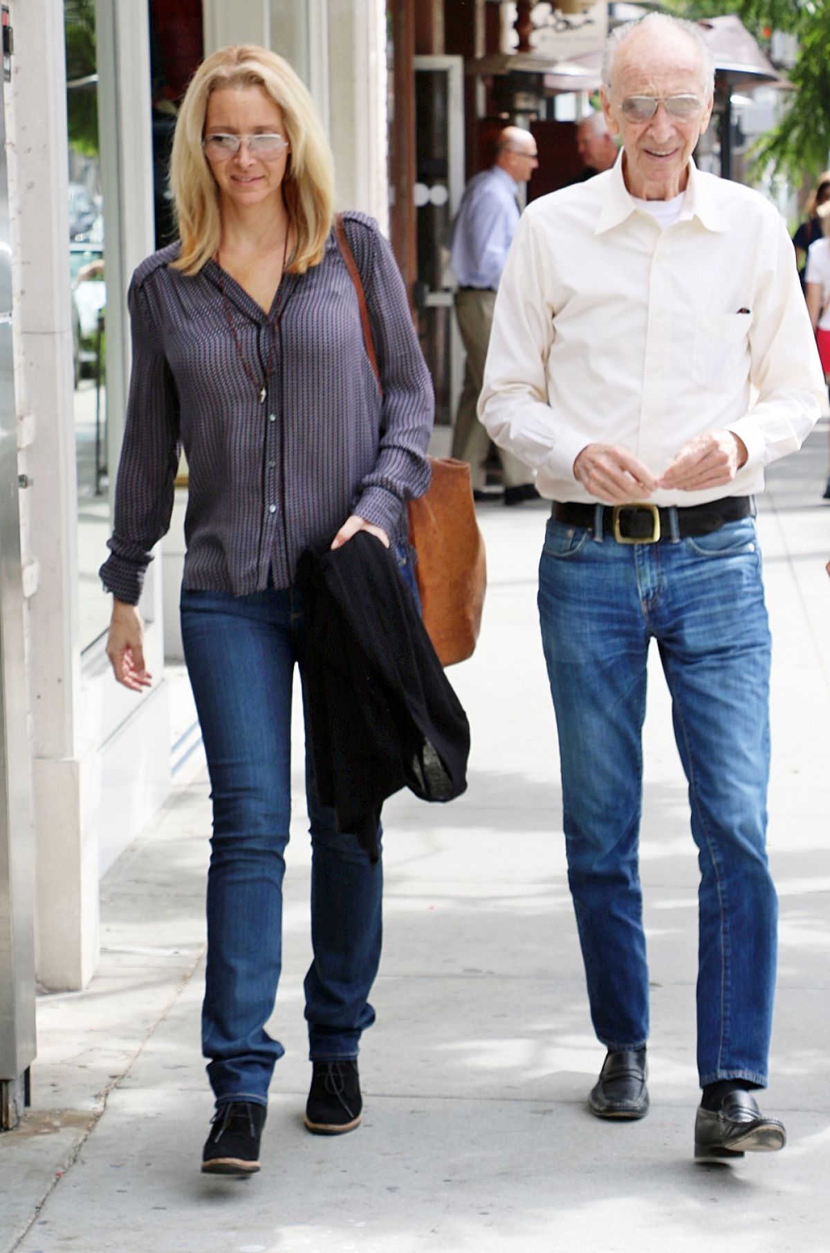 LISA KUDROW Out With Her Dad in Beverly Hills 10/28/2015 HawtCelebs