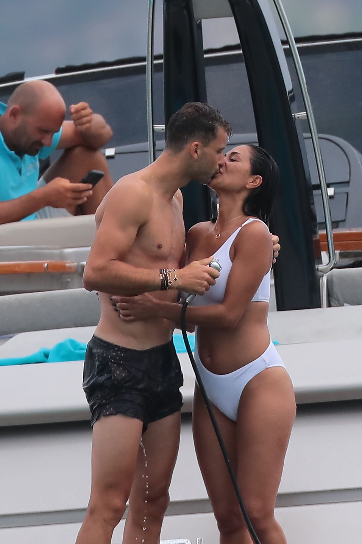 NICOLE SCHERZINGER in Bikini and Grigor Dimitrov at a Boat in Saint Tropez 07/22/2018 HawtCelebs