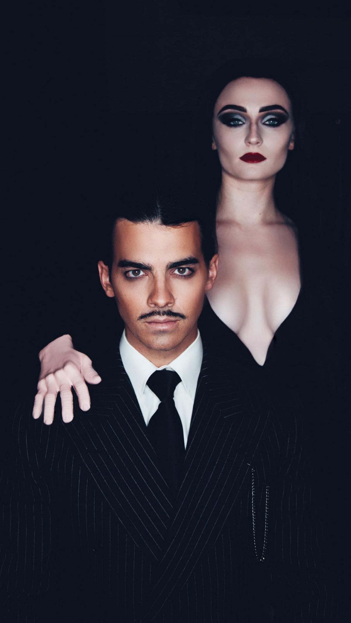 SOPHIE TURNER as Morticia Addams, 11/02/2018 Instagram Pictures