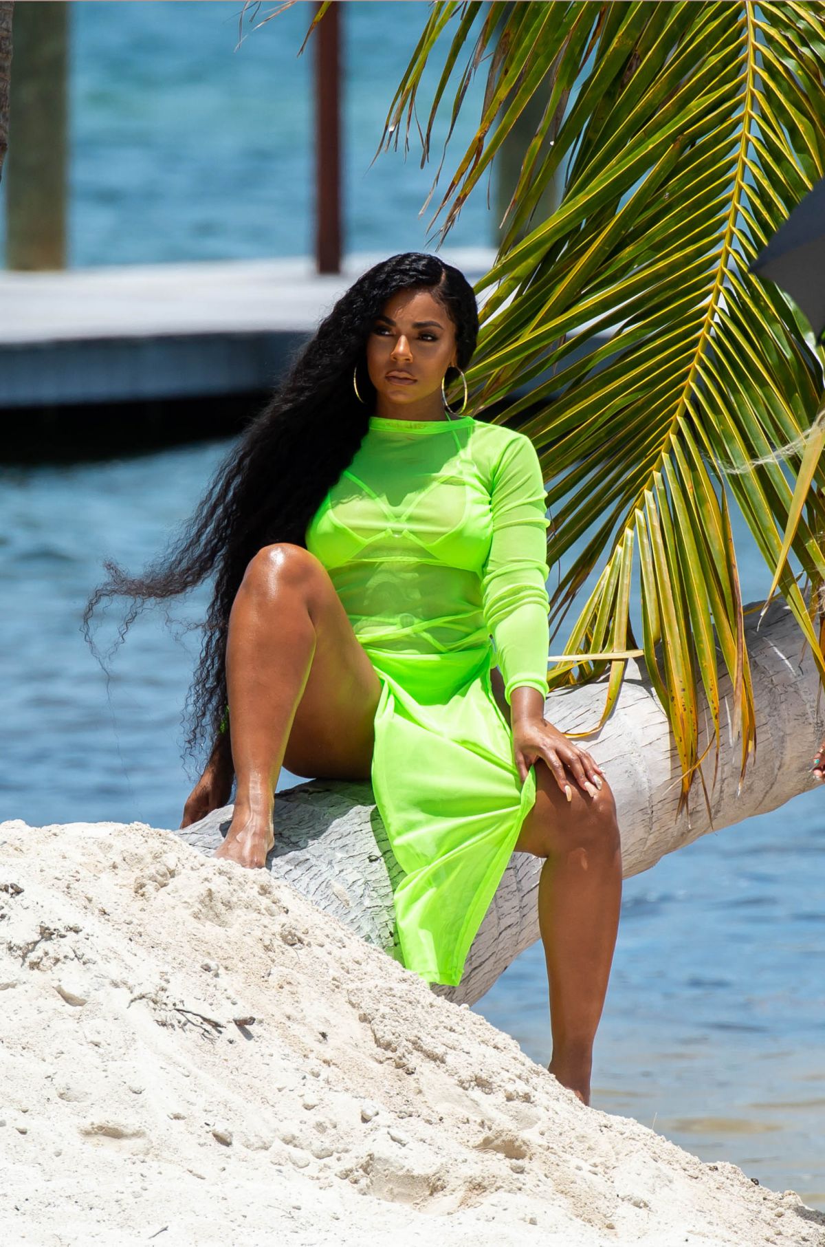 ASHANTI in Bikinis on the Set of a Photoshoot in Florida Keys 06/11