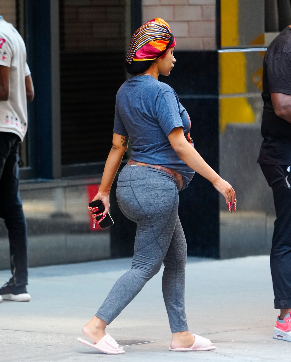 Pregnant CARDI B Shopping on Fifth Avenue in in New York 08/25/2021