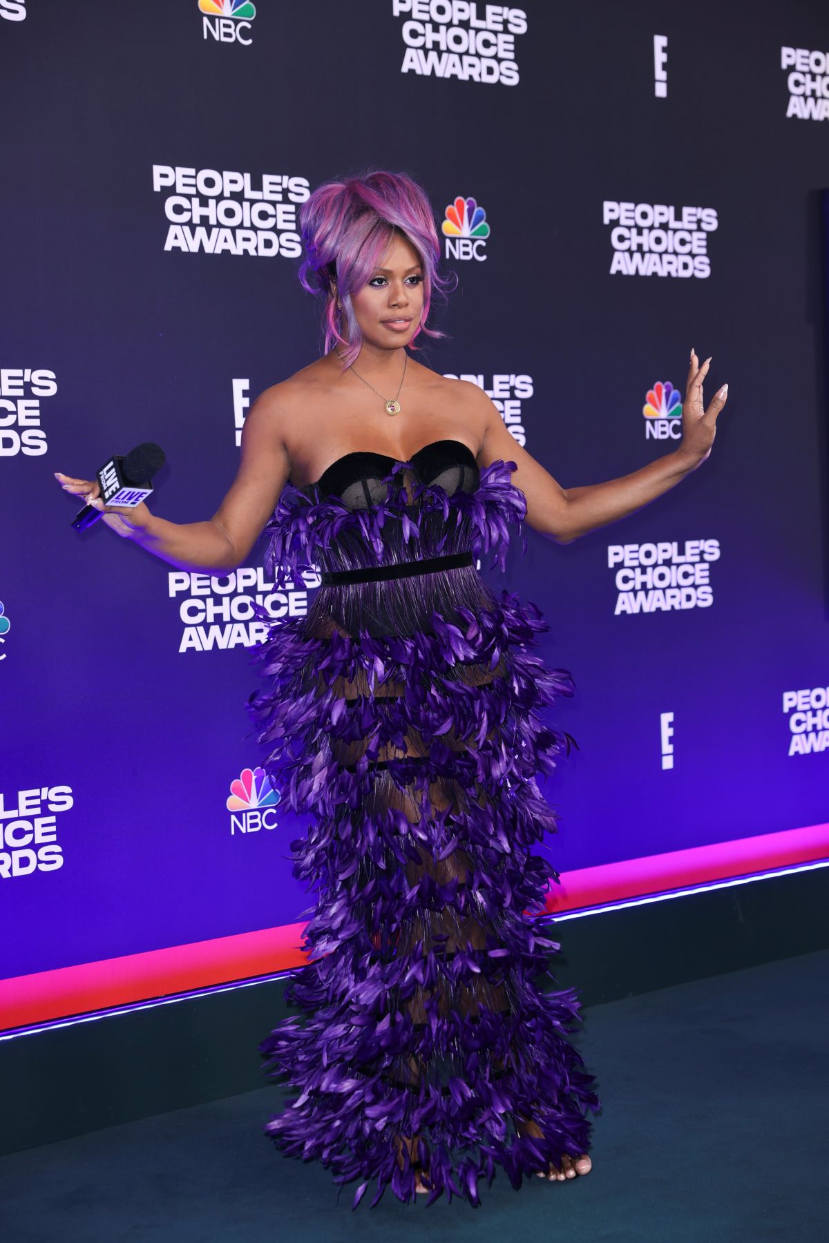 LAVERNE COX at 47th People’s Choice Awards at Barker Hangar in Santa