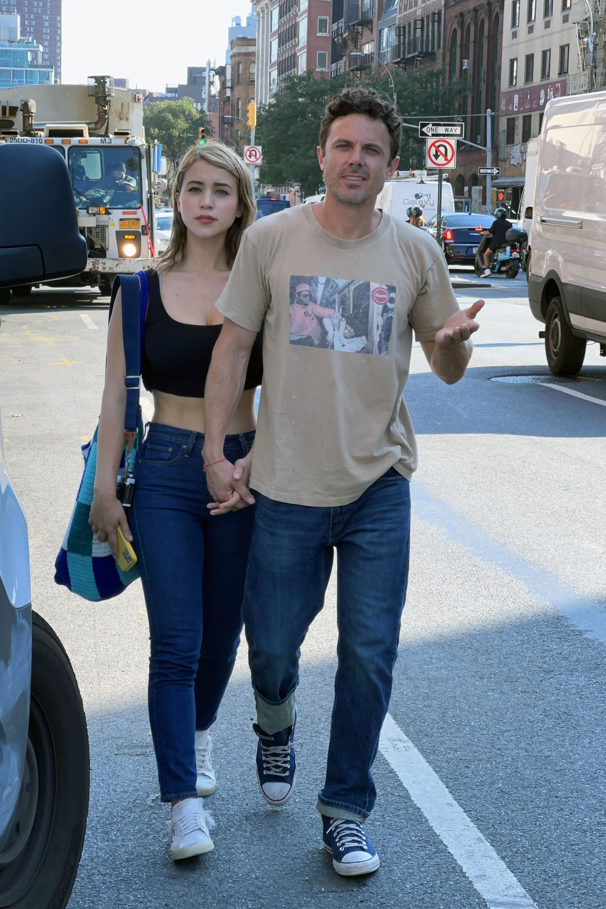 CAYLEE COWAN and Casey Affleck Out for Lunch in New York 08/29/2022