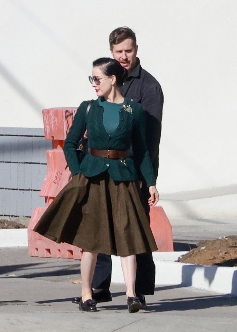DITA VON TEESE and Adam Rajcevich Out for Lunch at Little Dom’s in Los