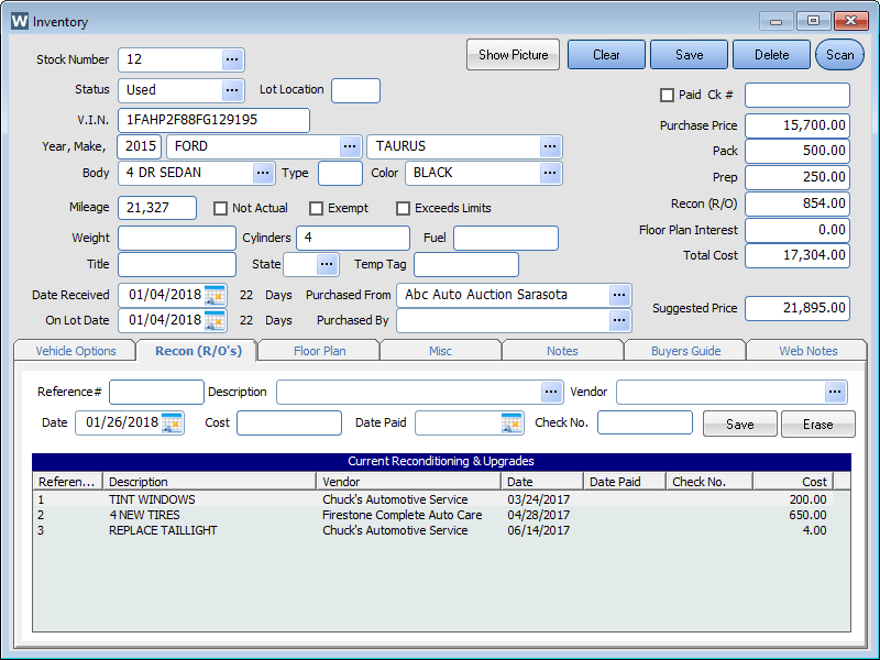 Car Inventory Software Car Inventory Management System