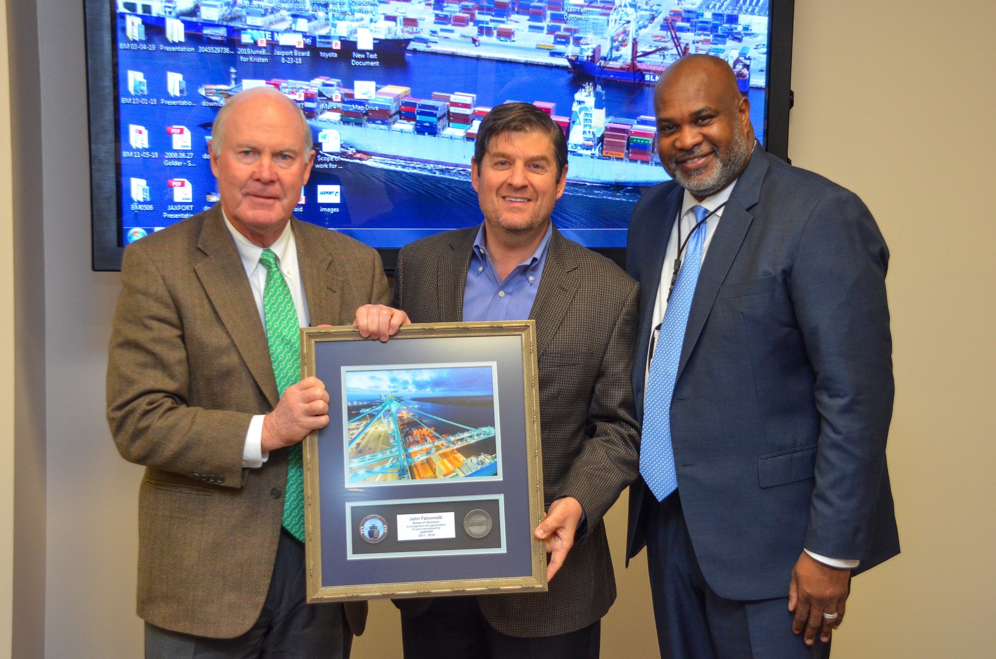 John recognized for service to JAXPORT Board Jacksonville