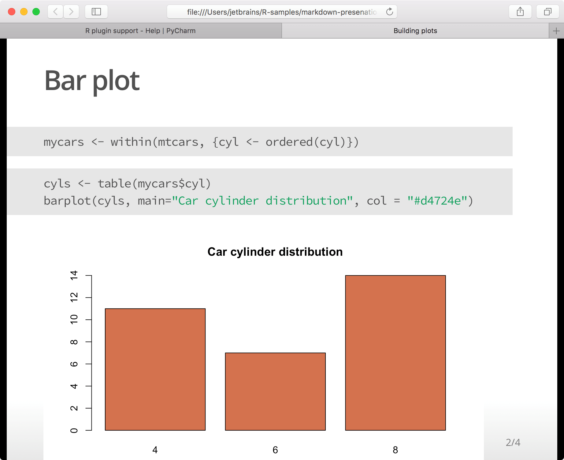 Work with R Markdown Help PyCharm