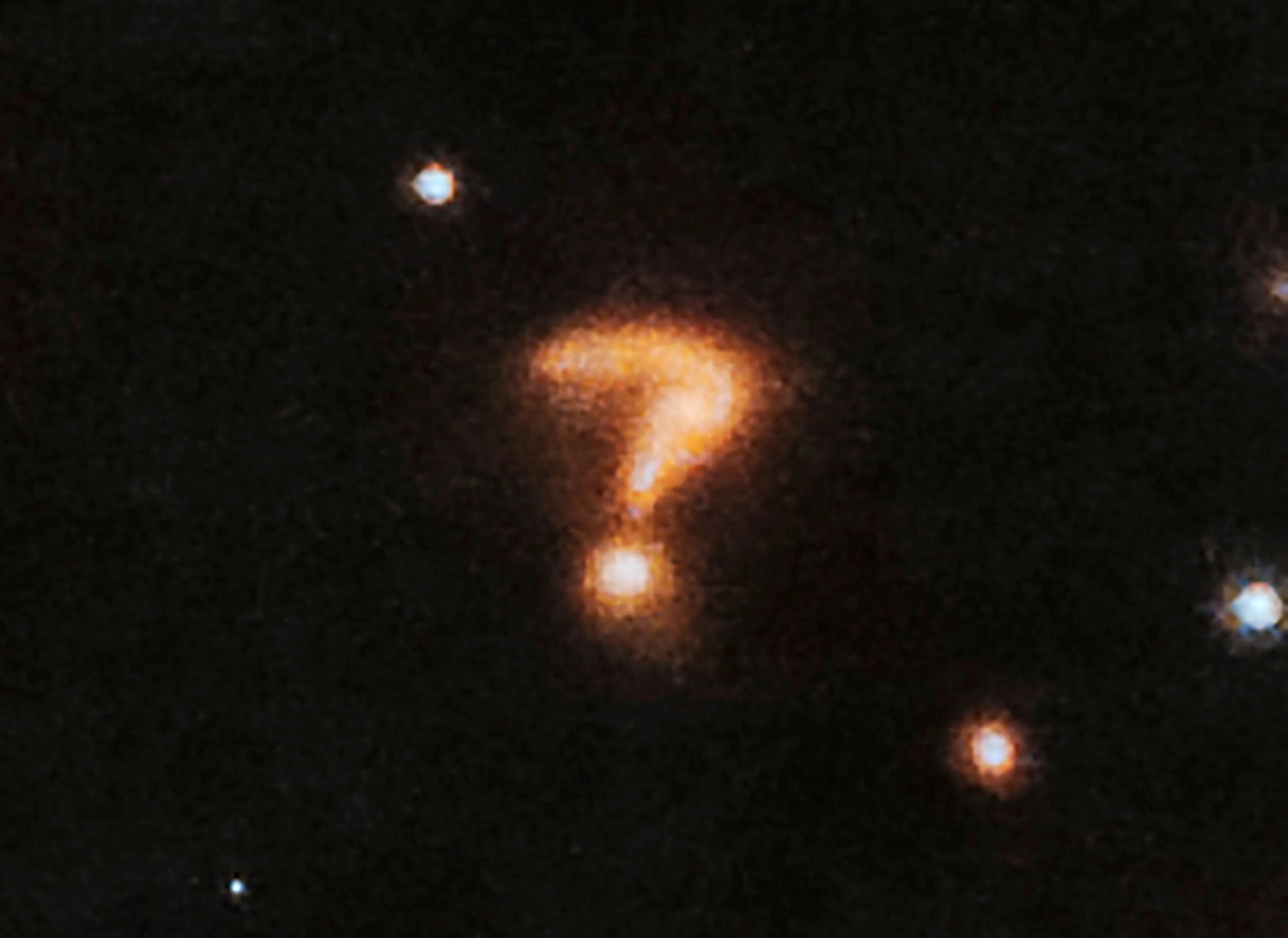 James Webb Telescope captures bizarre galaxy that looks like a question