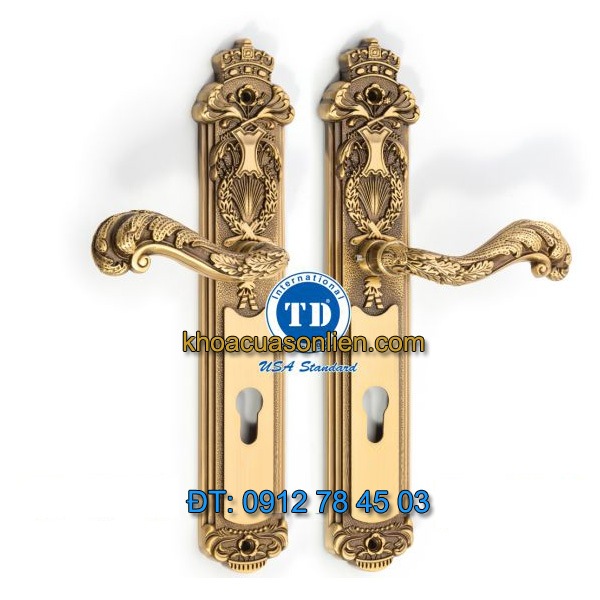 Báo giá khoá cửa chính tay gạt đồng TD BDH-179266-2