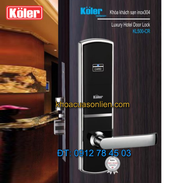 Báo giá khoá cửa điện tử 3 in 1 Koler KL500-CR (khóa cửa thong minh)