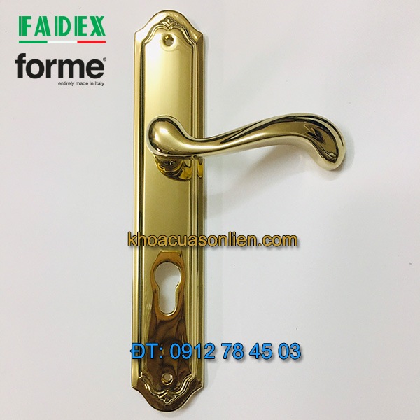 Báo giá nơi bán mẫu Khóa tay gạt cửa gỗ cổ điển Firenze 459 của Forme (FADEX) mạ PVD nhập khẩu Italy giá rẻ tại Hà Nội