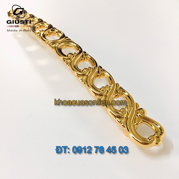 Nơi bán mẫu Tay nắm tủ dài mạ vàng 24K WMN821.192.00GP 192mm của Giusti Italy giá rẻ tại Hà Nội