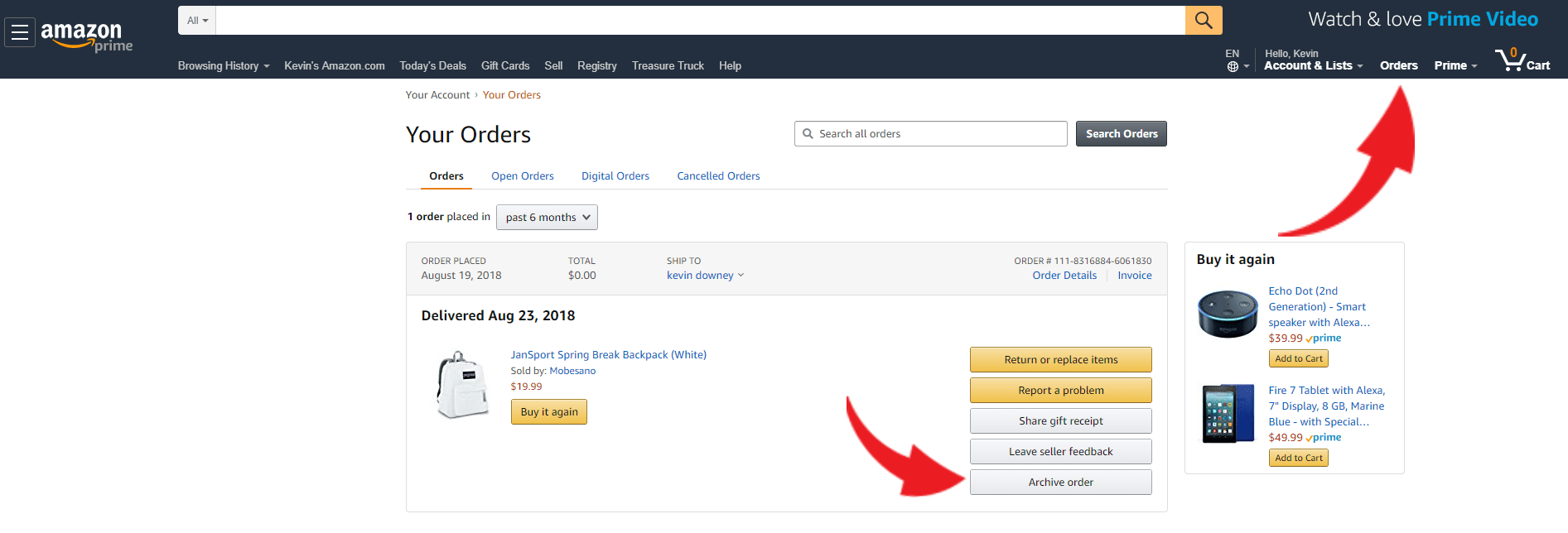 How to Hide your purchases from your kids on Amazon