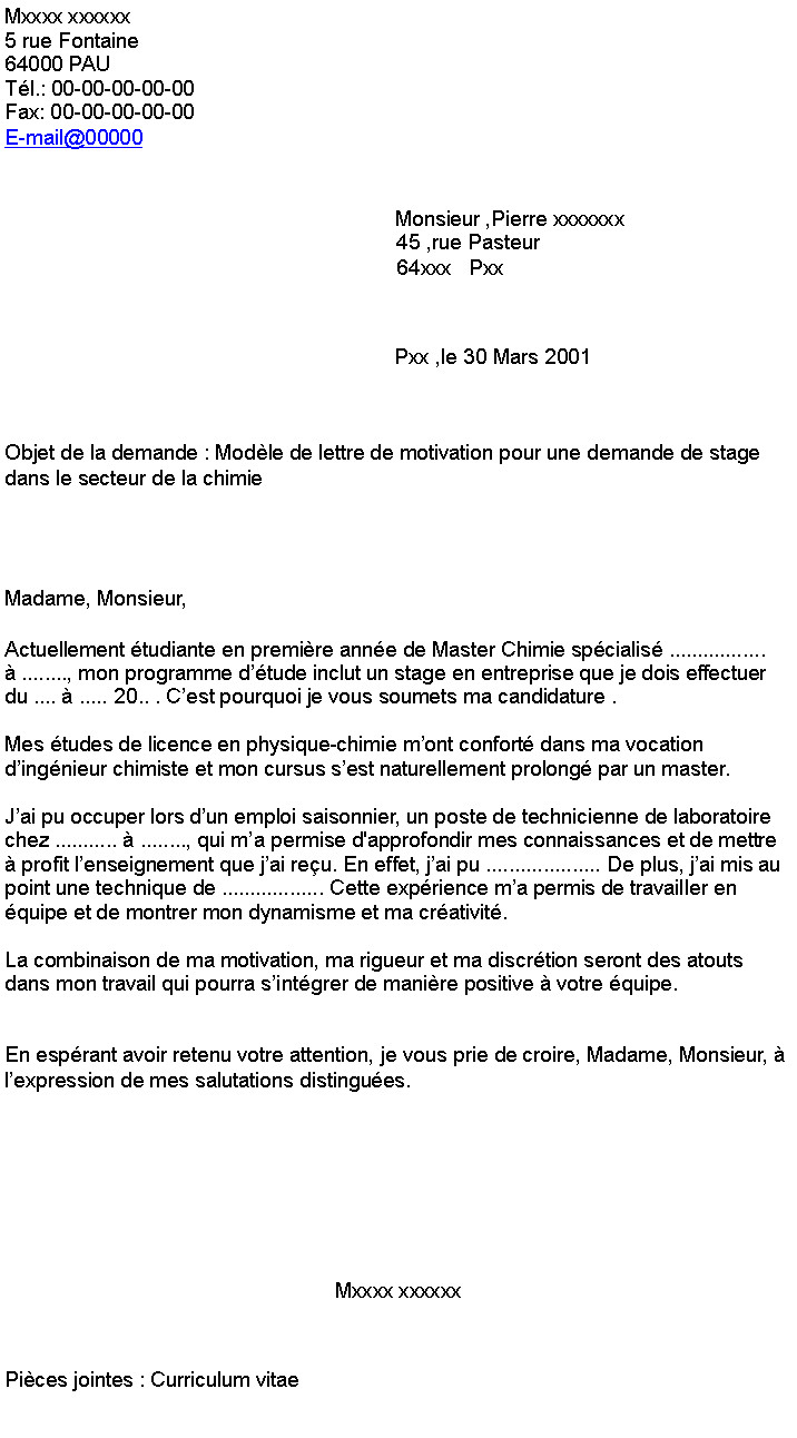 Objet lettre de motivation école d'ingénieur laboitecv.fr
