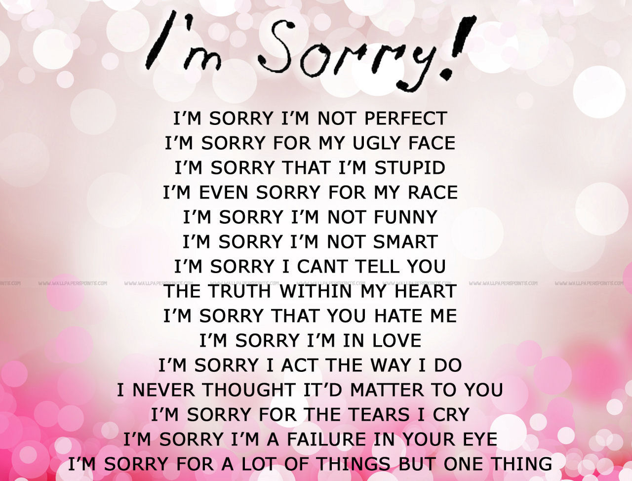 Im Sorry Pictures, Photos, and Images for Facebook, Tumblr, Pinterest