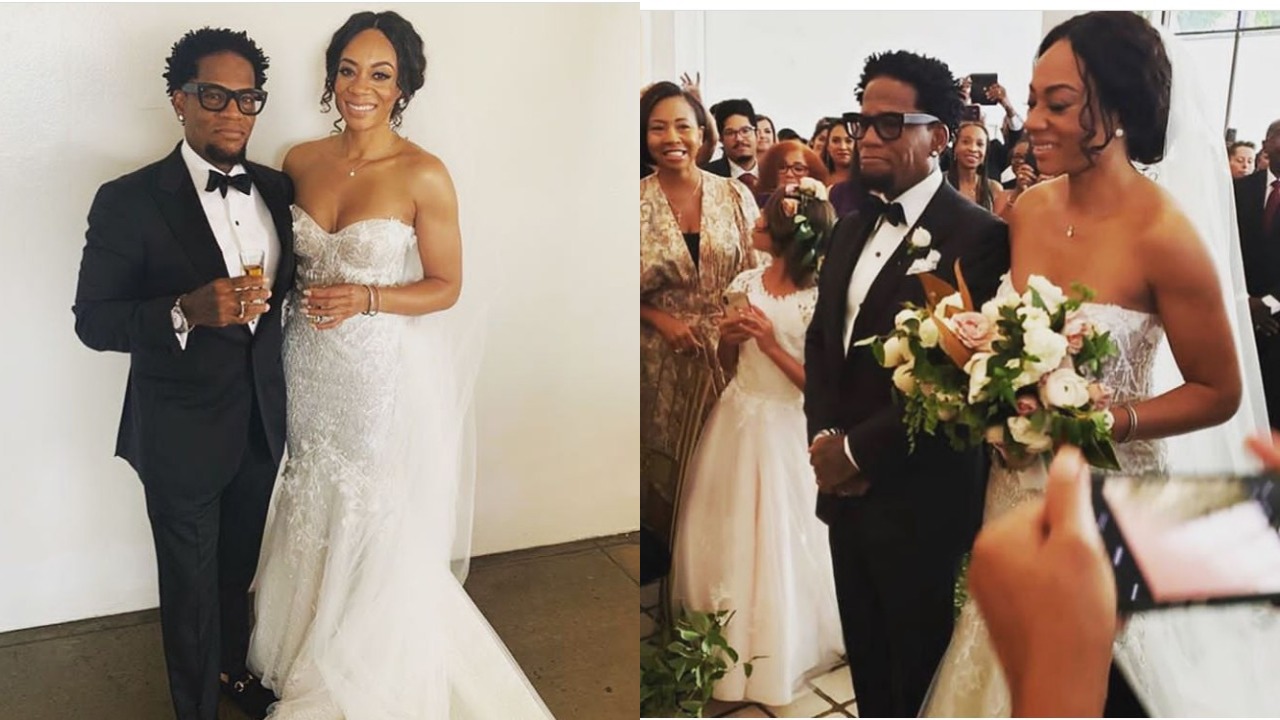 D.L. Hughley pictured walking his daughter Ryan down the Aisle (Photos