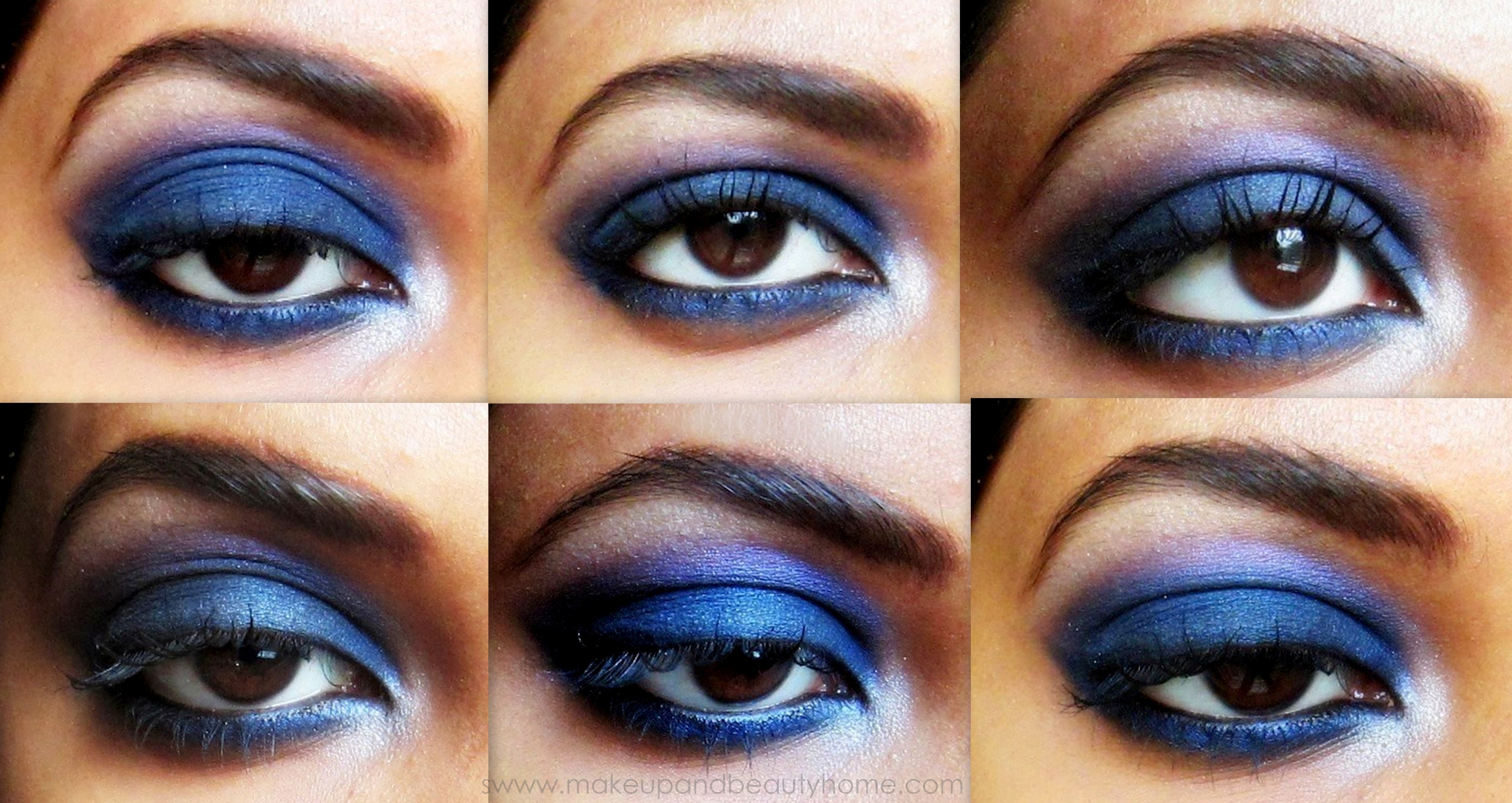 Intense Blue Smokey Eye Makeup Step by Step Tutorial
