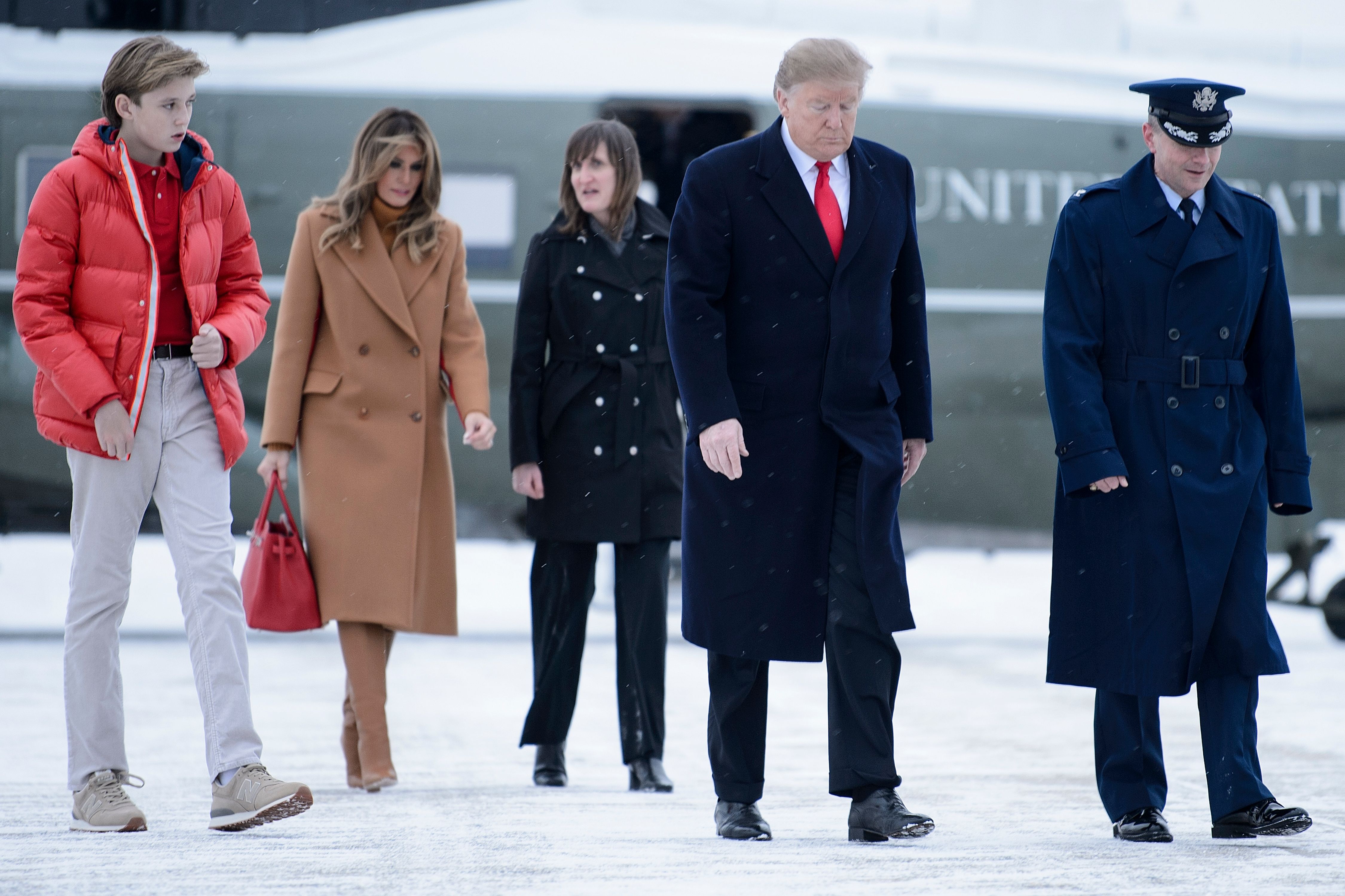 Donald Trump Barron, 12, looks taller than dad in new photos