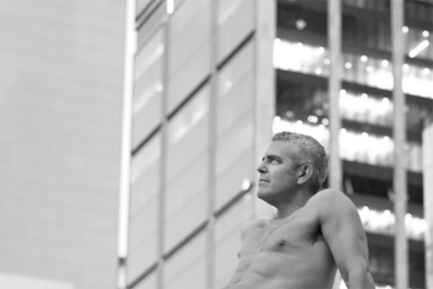 Andy Cohen recreates a famous nude photo to raise skin cancer awareness