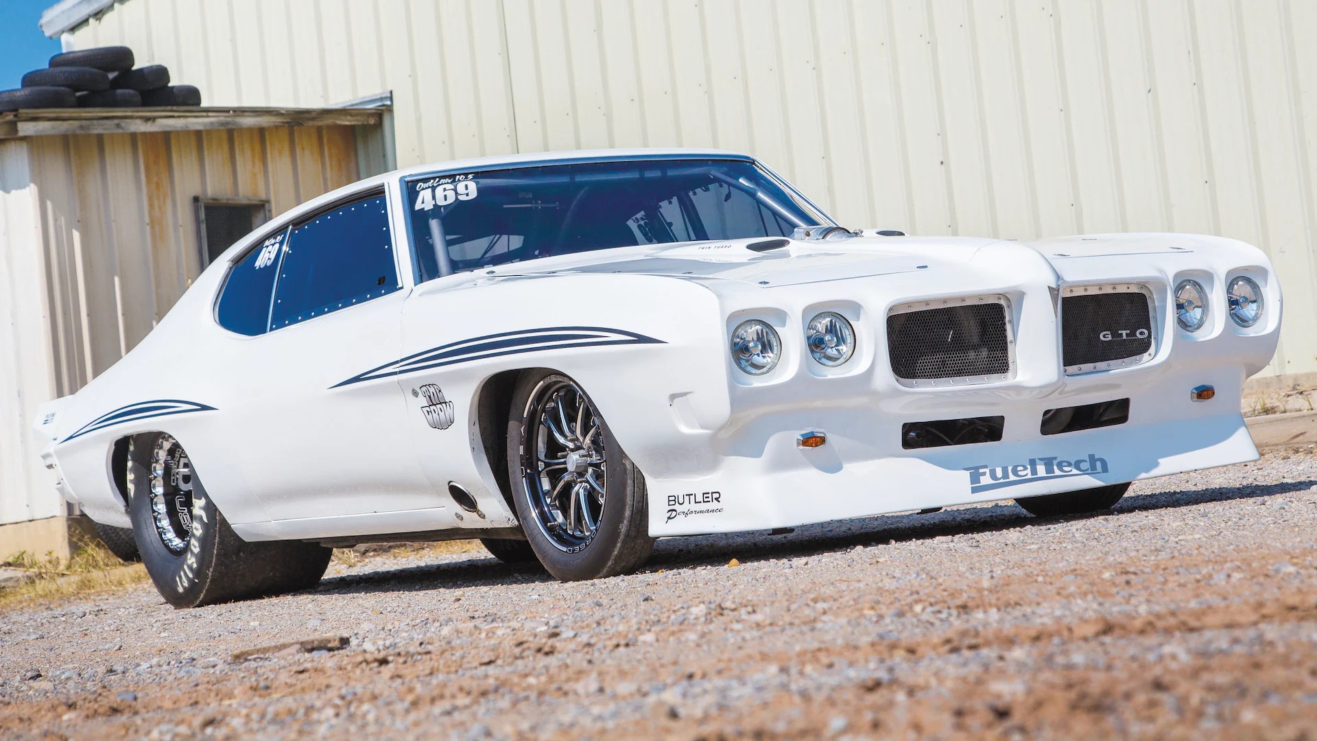 Street Outlaws Justin "Big Chief" Shearer and his 1972 Pontiac LeMans