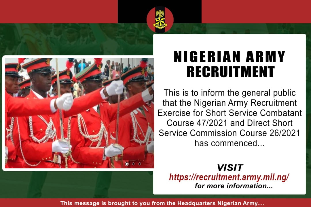 6 Easy Steps To Apply For The Nigerian Army 2020 Recruitment Exercise