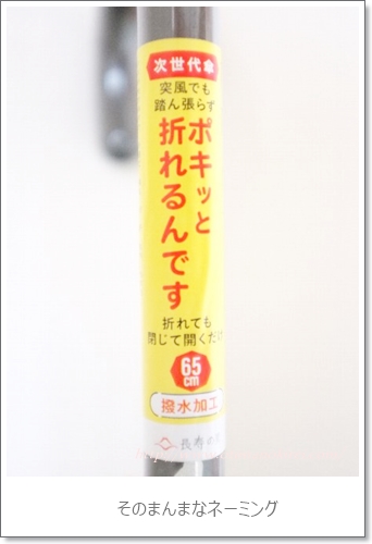 ポキッと折れるんです