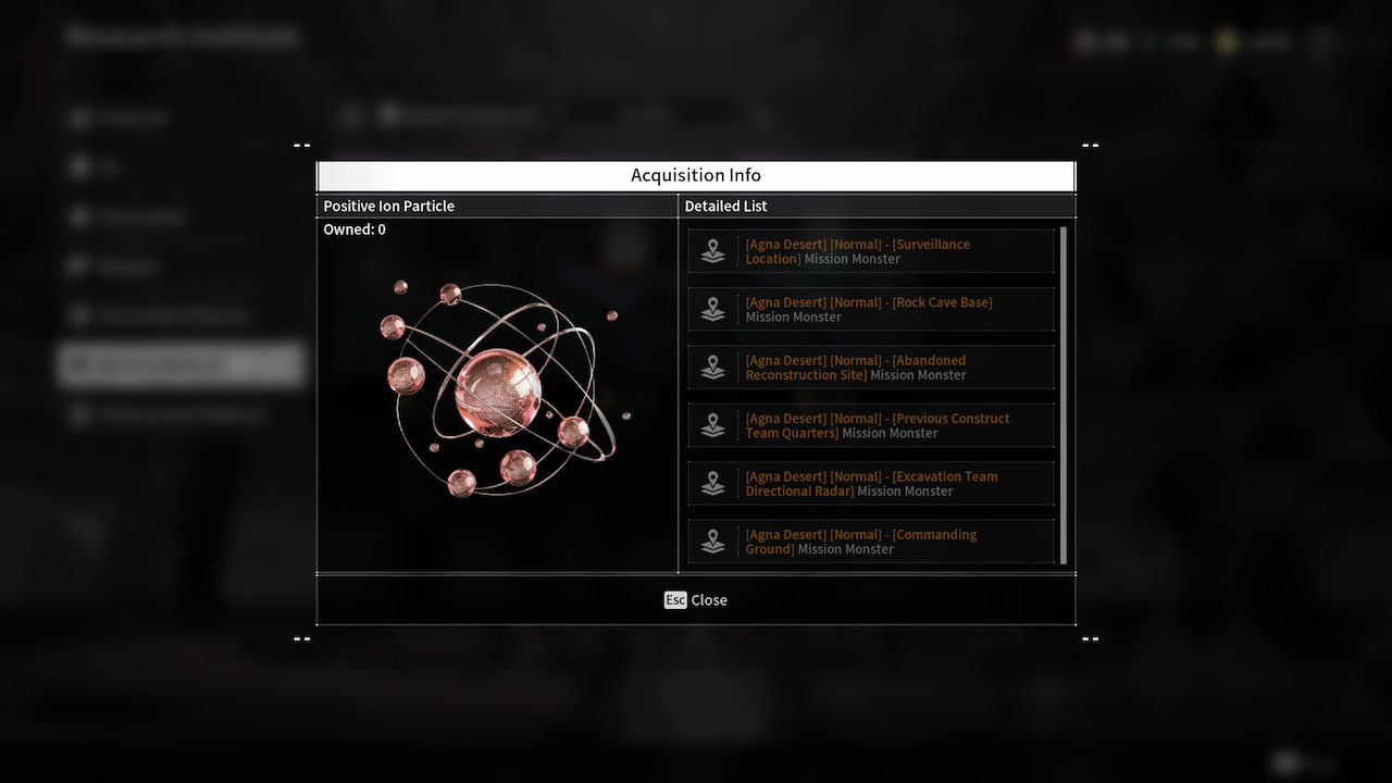 All research materials and how to get them fast in The First Descendant