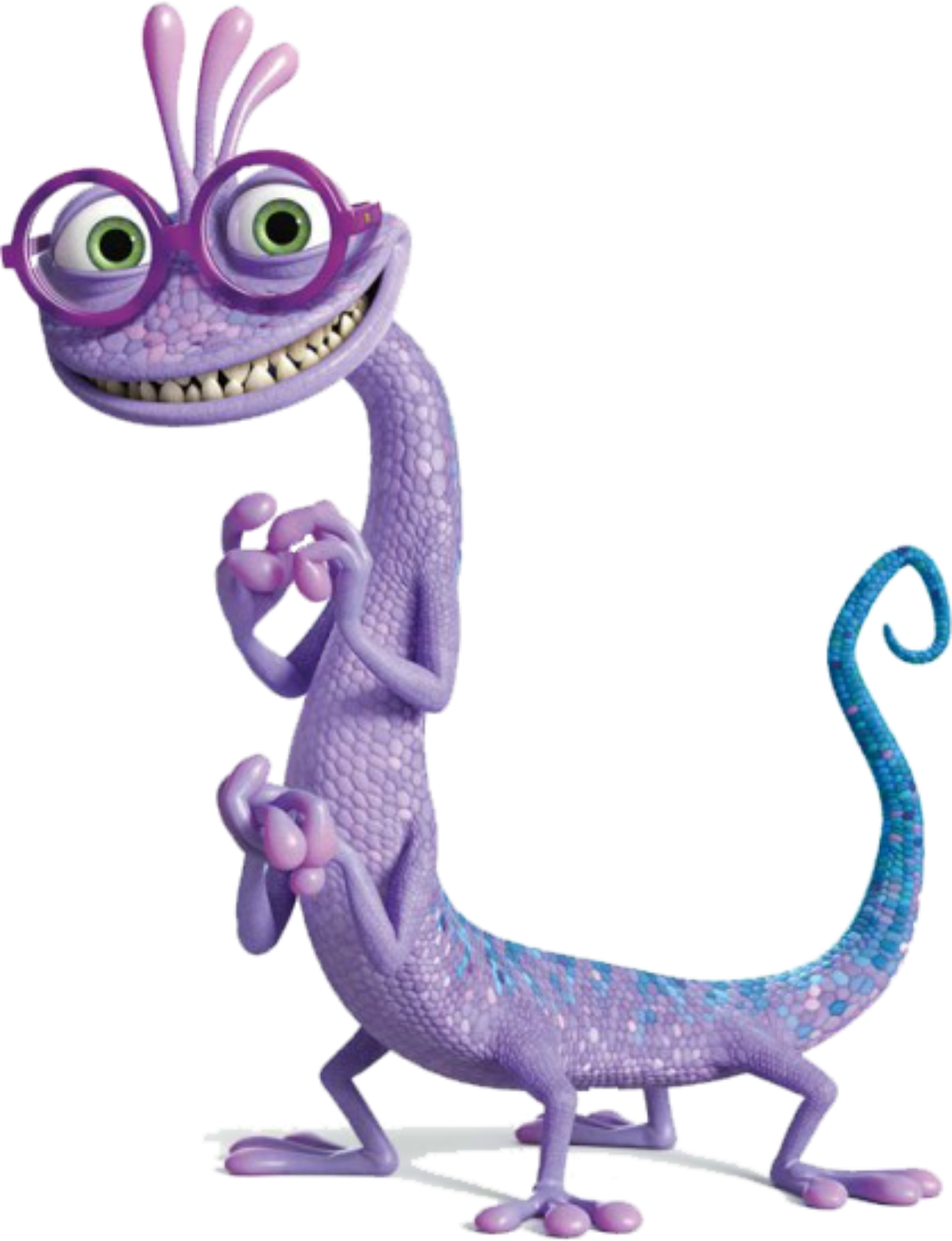 Monsters Inc Purple Lizard With Glasses PNG HighQuality Image PNG Mart