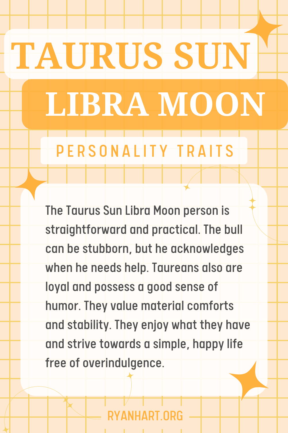 Taurus Sun Libra Moon Personality Traits Ryan Hart
