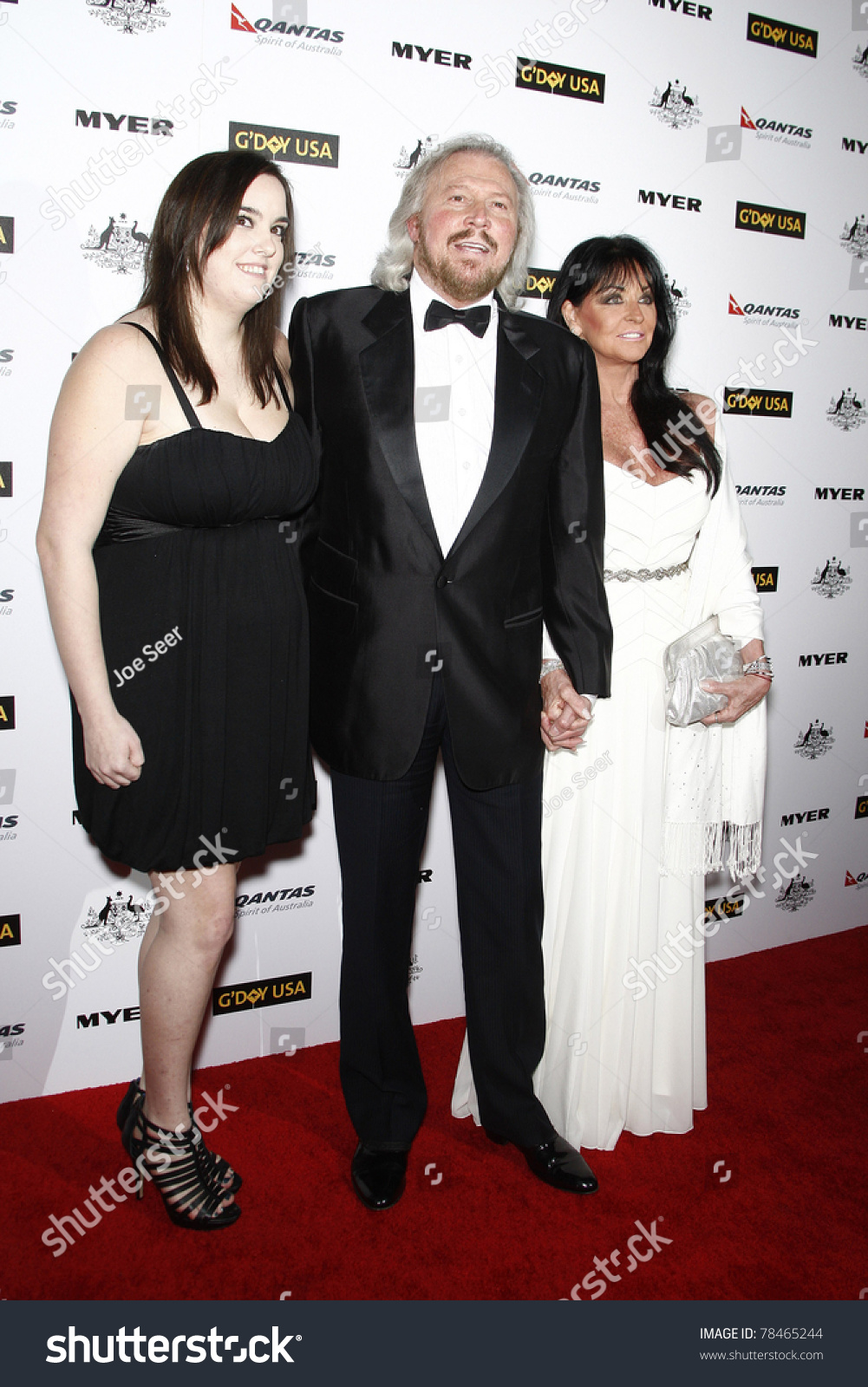 3 "barry Gibb With Linda Gibb And Alexandra Gibb" Bilder, Stockfotos