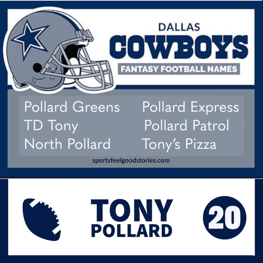 40 Best Tony Pollard Fantasy Football Team Names (2024)