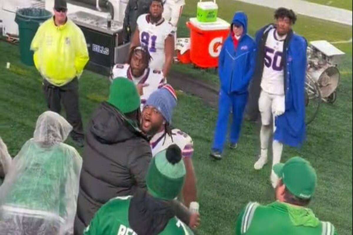NFL Twitter call for fine after Shaq Lawson shoves Eagles fan in heated